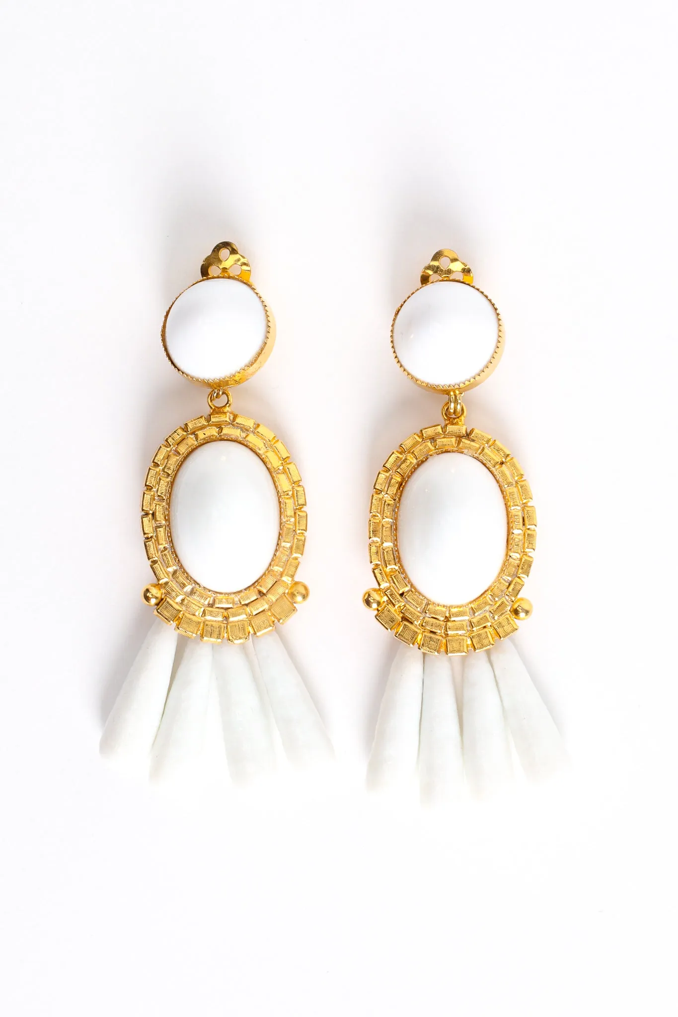 Baroque Glass Drop Chandelier Earrings
