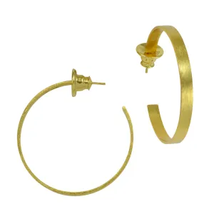 Betty Carre' Toulouse Mid Flat Hoop Earrings