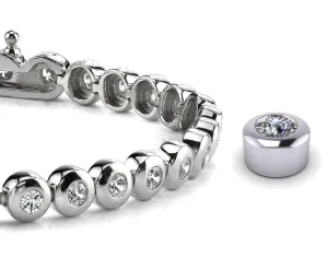 Bezel Set Lab-Grown Diamond Tennis Bracelet with 1.08 ct.(finished) 2mm