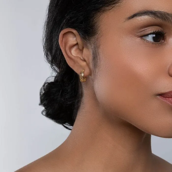 Birks 18K Yellow Gold Muse 15mm Hoops