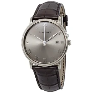 Blancpain Villeret 18kt White Gold Automatic Sunburst Grey Dial Automatic Men's Watch 6651-1504-55B
