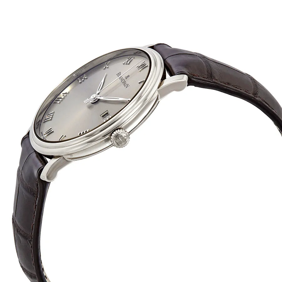 Blancpain Villeret 18kt White Gold Automatic Sunburst Grey Dial Automatic Men's Watch 6651-1504-55B