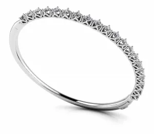 Blossoming Florals Diamond Bangle with 2.10 ct.(finished) 3mm