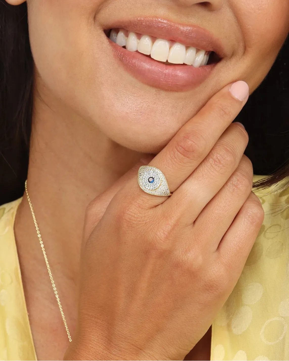 Blue Evil Eye Ring