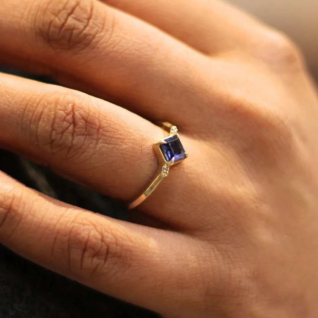 Blue Lab Sapphire Ring