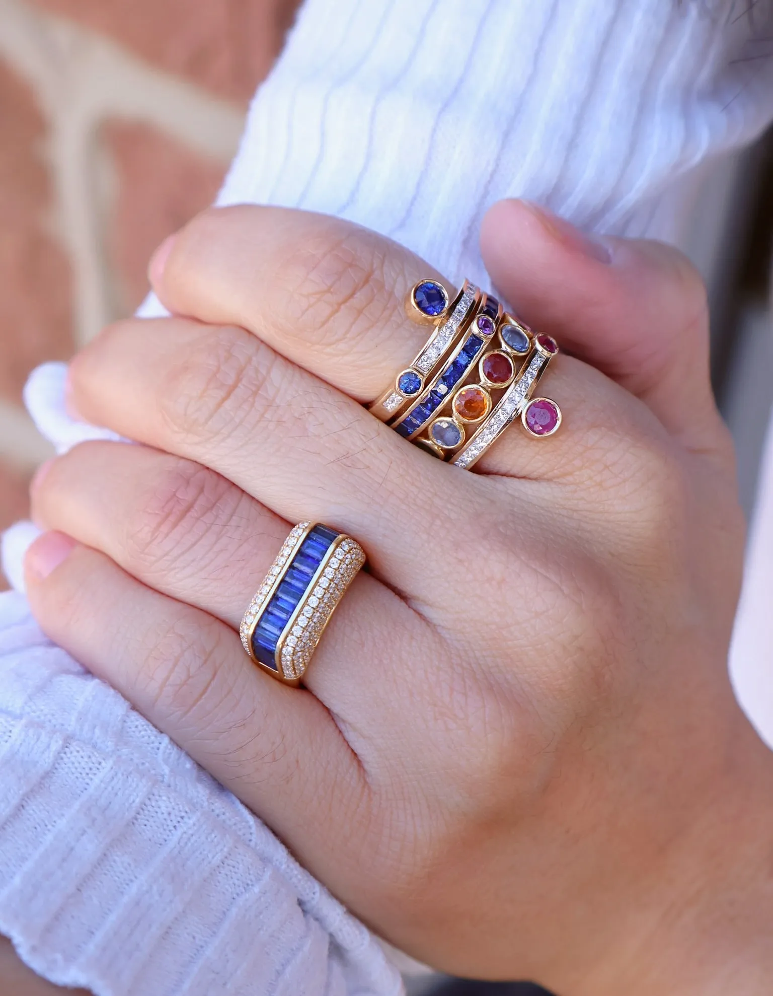 Blue Sapphire Empress Ring
