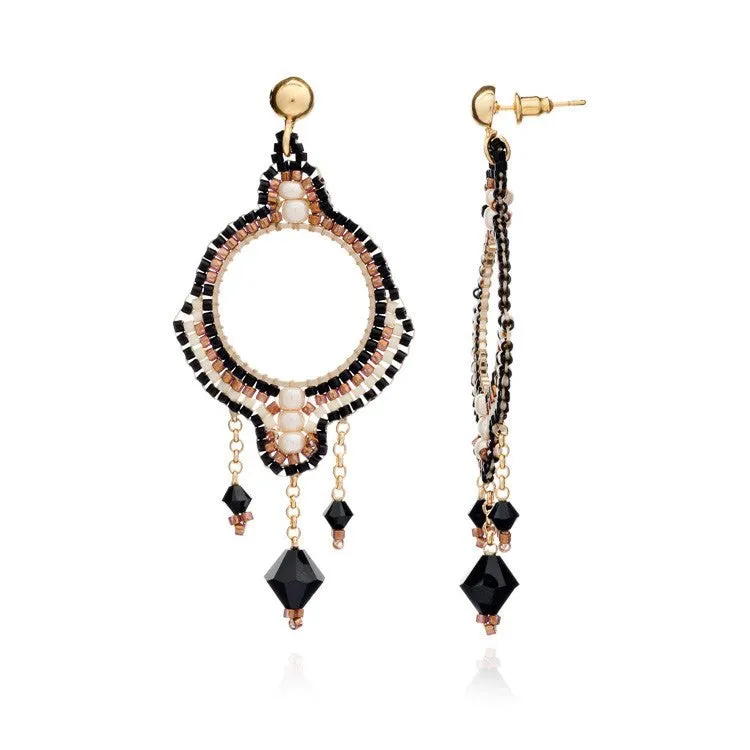 'Bonita' Crystal Chandelier Earrings: Lynx