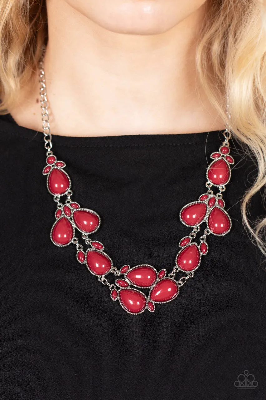 Botanical Banquet Red Paparazzi Necklace