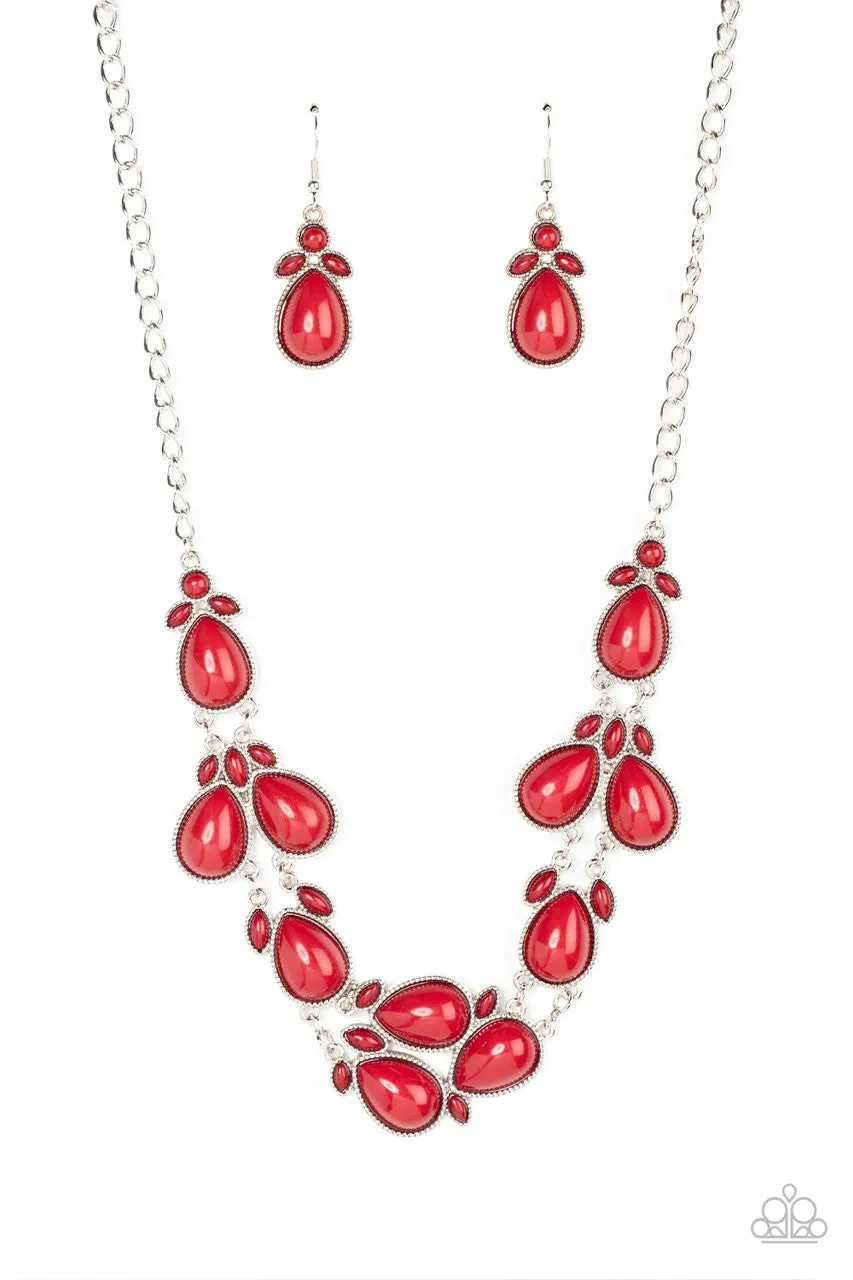 Botanical Banquet Red Paparazzi Necklace