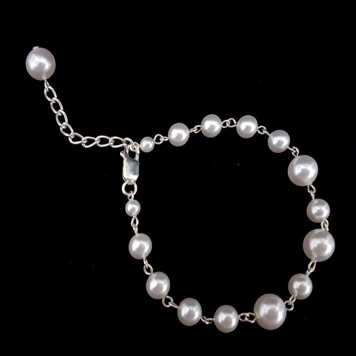 bridal bracelet - Eloise pearl by Kezani