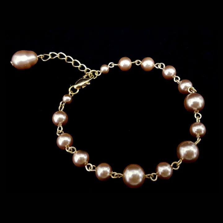 bridal bracelet - Eloise pearl by Kezani