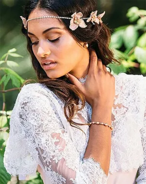 bridal bracelet - Eloise pearl by Kezani