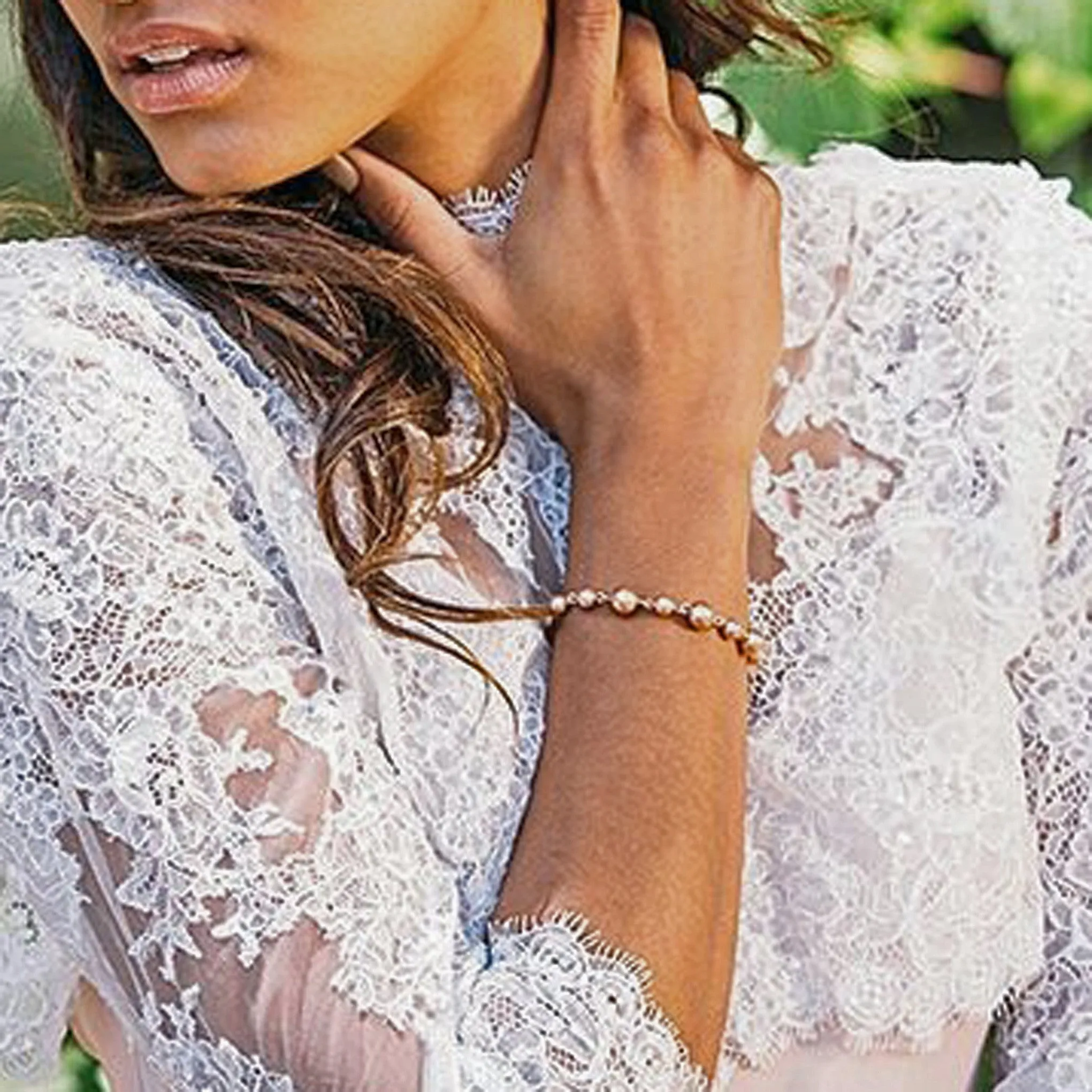 bridal bracelet - Eloise pearl by Kezani