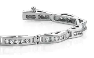 Bridge Link Lab-Grown Diamond Bracelet with 1.98 ct.(finished) 2mm
