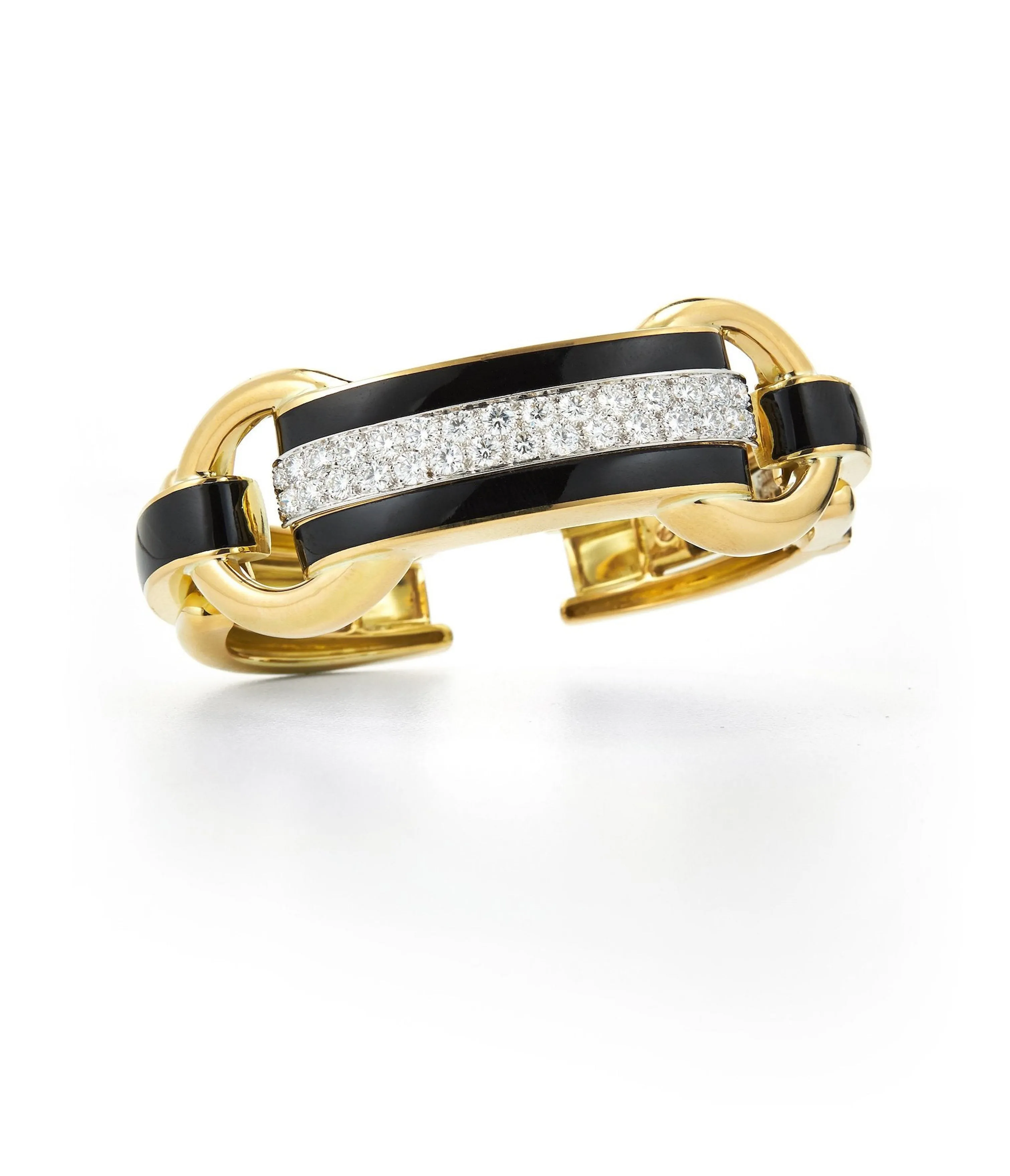 Bridle Cuff, Black Enamel