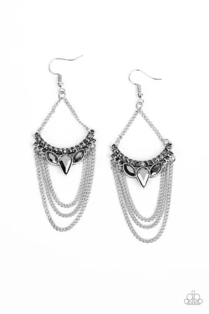 Burst into TIERS Silver Paparazzi Earrings