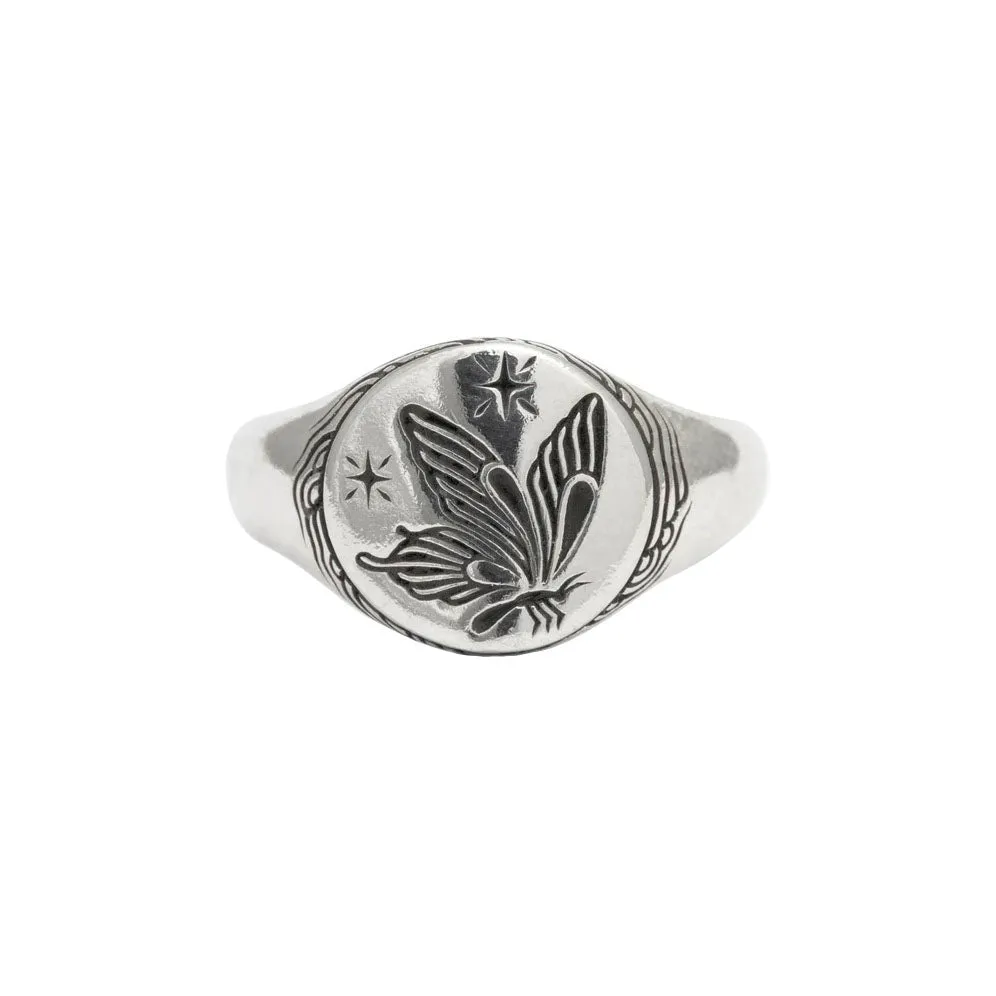 Butterfly Signet Ring