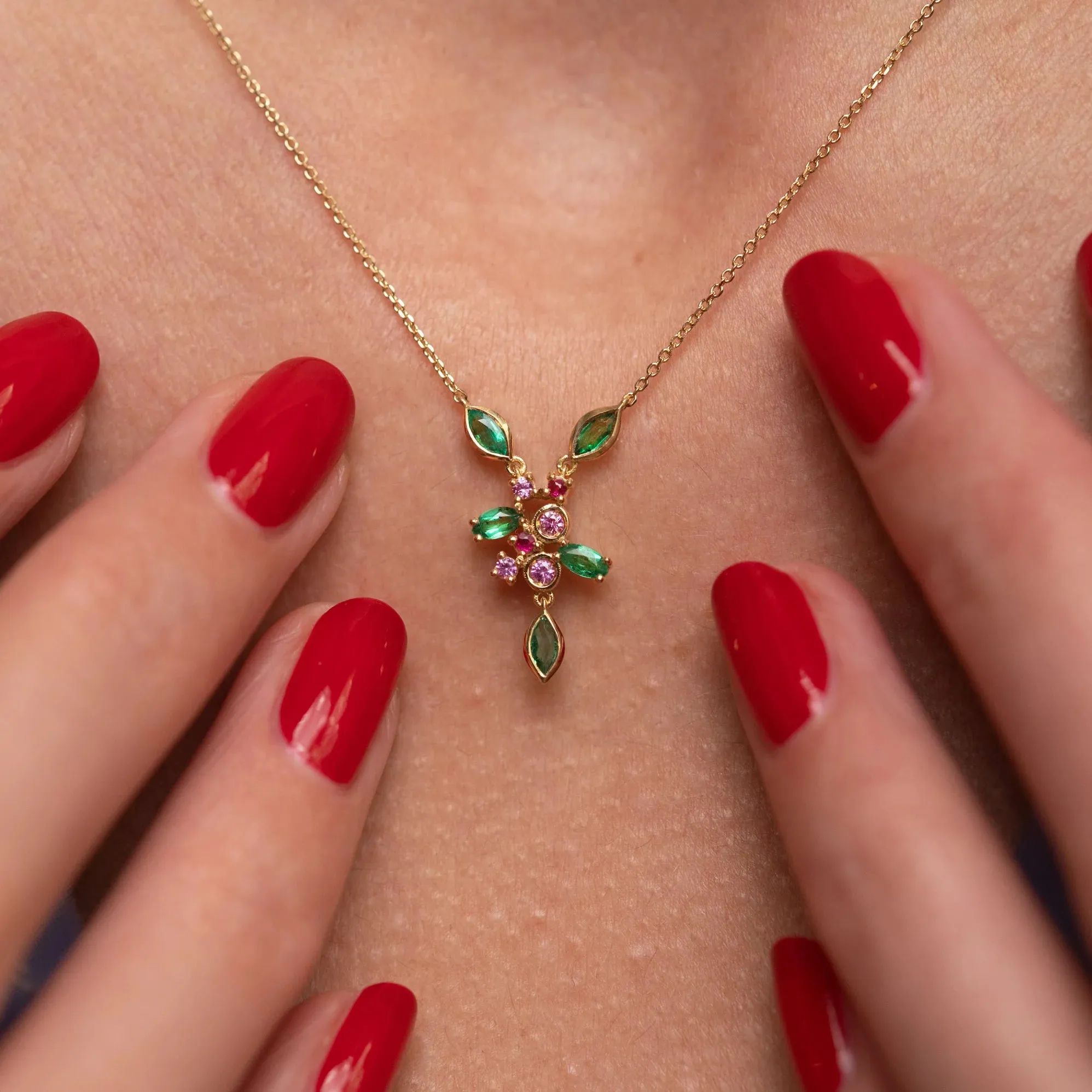 Camélia Necklace 1 - Pink (By Special Order)