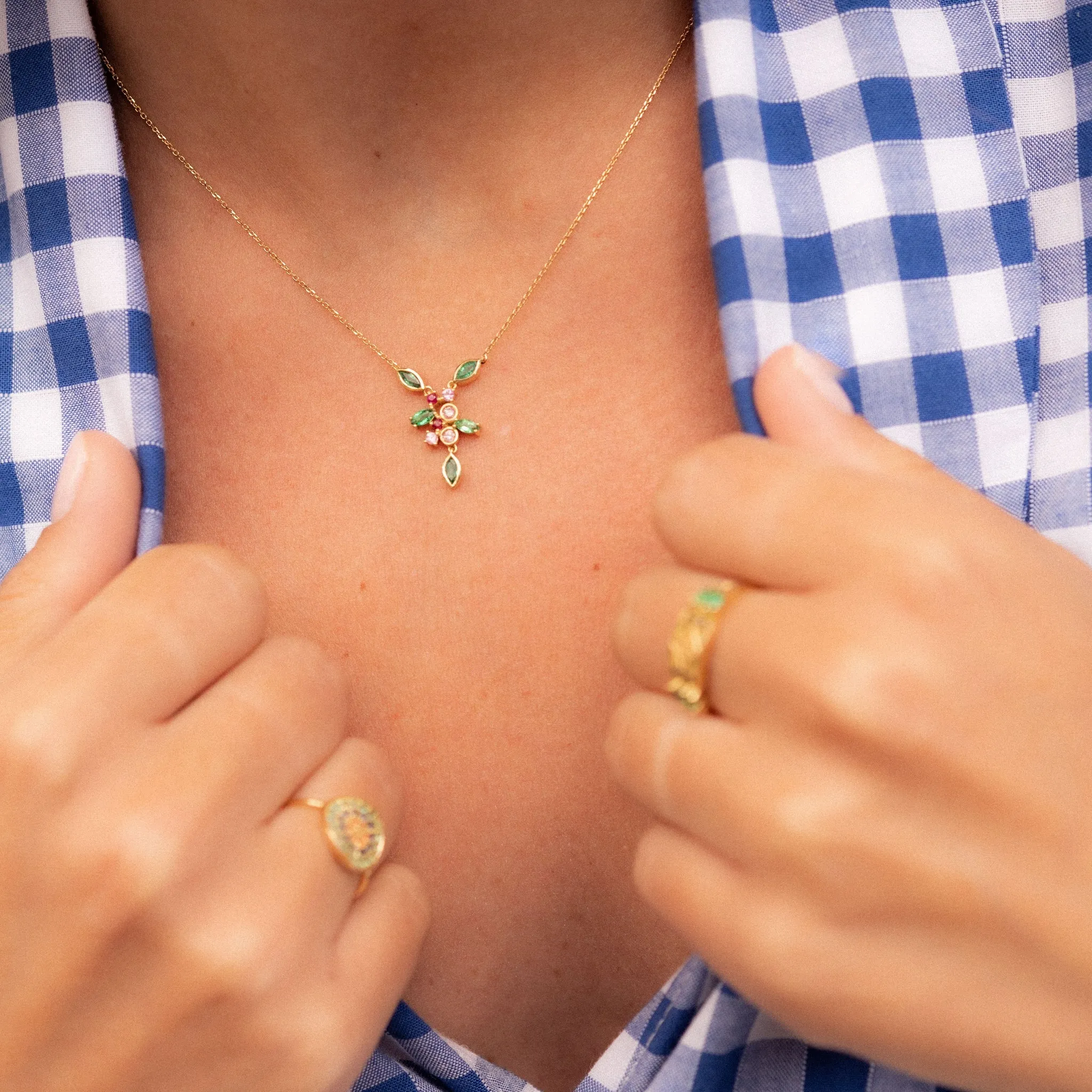 Camélia Necklace 1 - Pink (By Special Order)