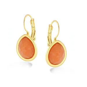 CARNELIAN TEAR DROP EARRINGS #191RD3201 (2B6)