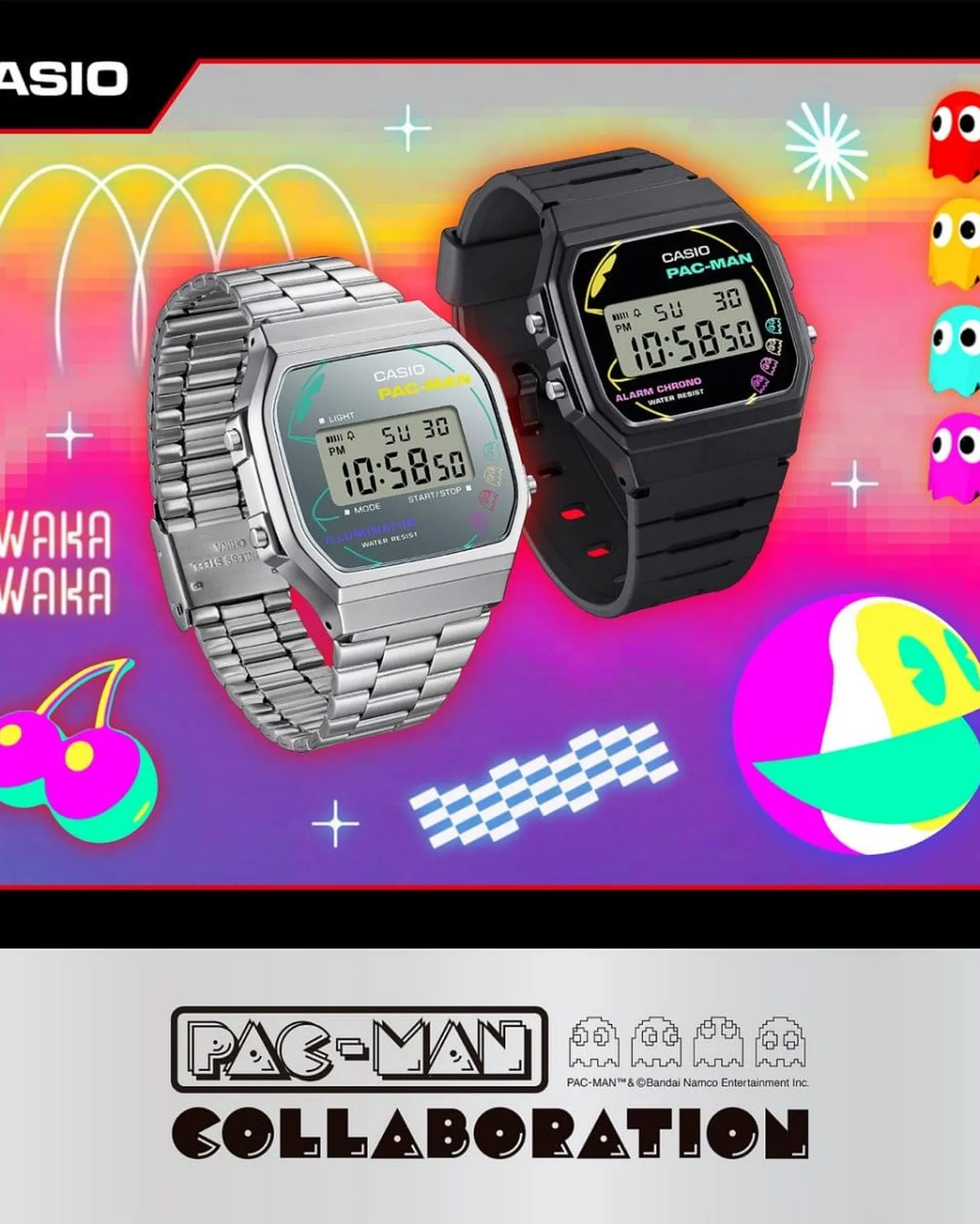 Casio x PAC-MAN A168WEPC-7A Watch