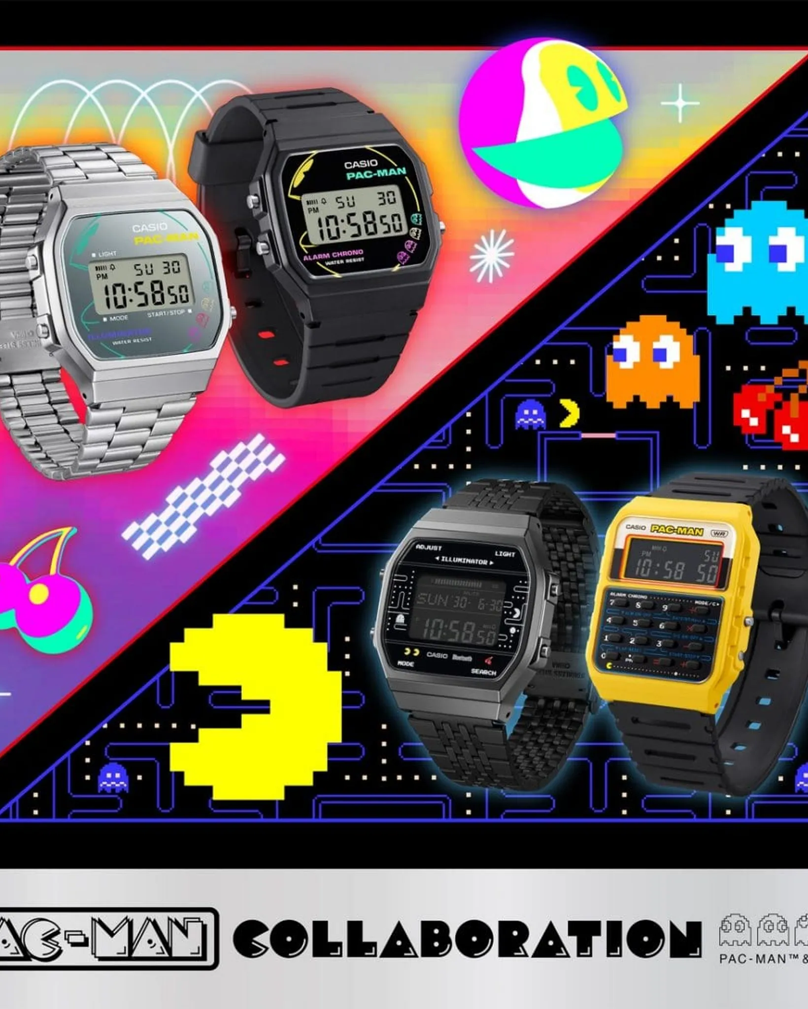 Casio x PAC-MAN A168WEPC-7A Watch