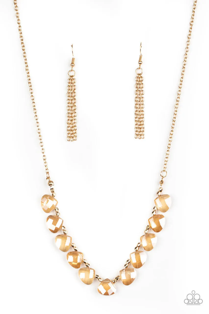 Catch a Fallen Star Gold Paparazzi Necklace