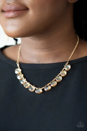 Catch a Fallen Star Gold Paparazzi Necklace