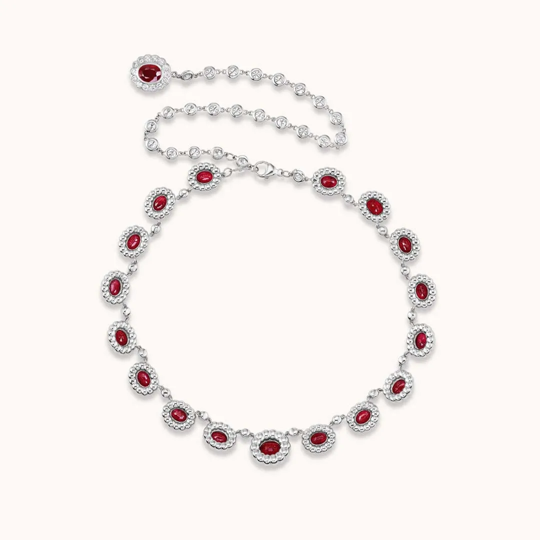 Celine Collar Necklace Ruby