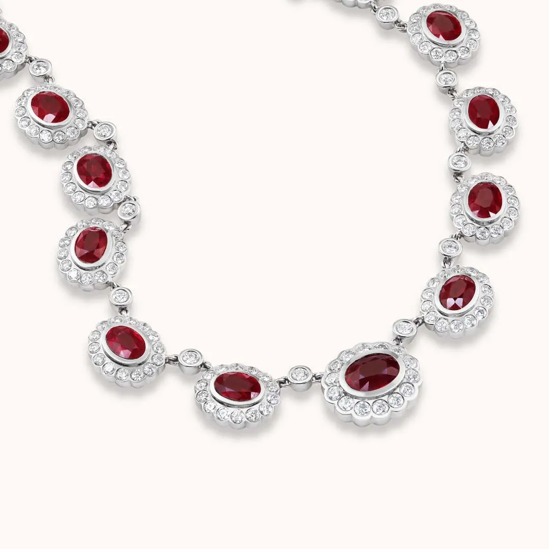 Celine Collar Necklace Ruby