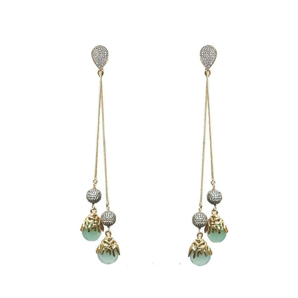 Chalcedony Drop Chandelier Earrings