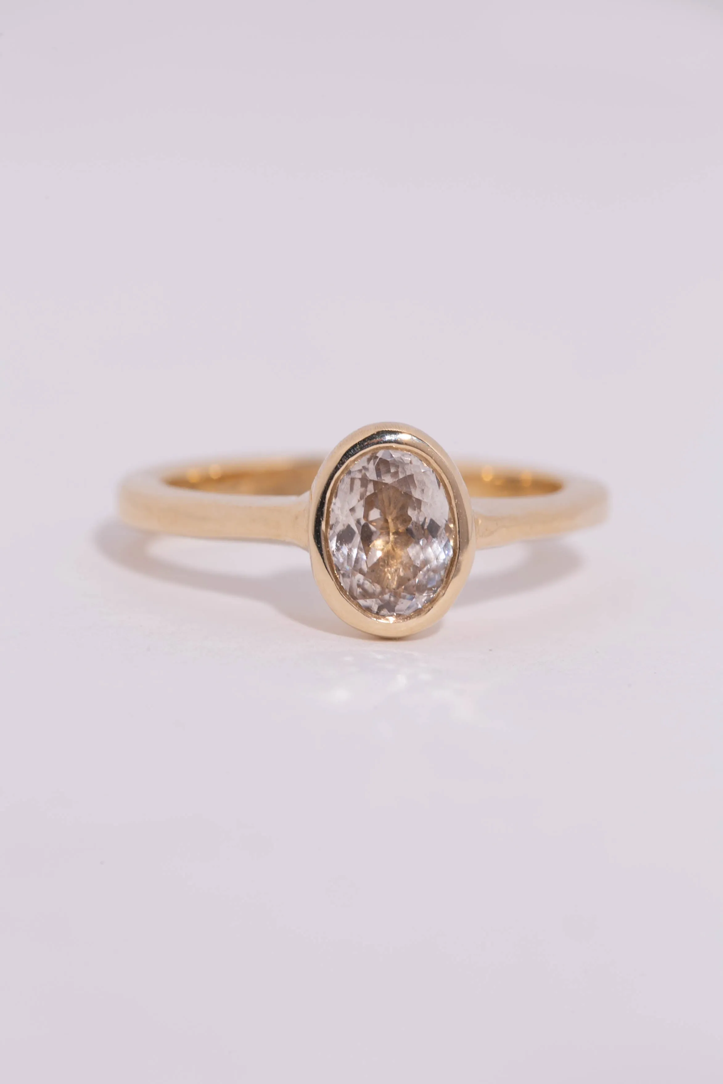 Champagne Sapphire Solitaire