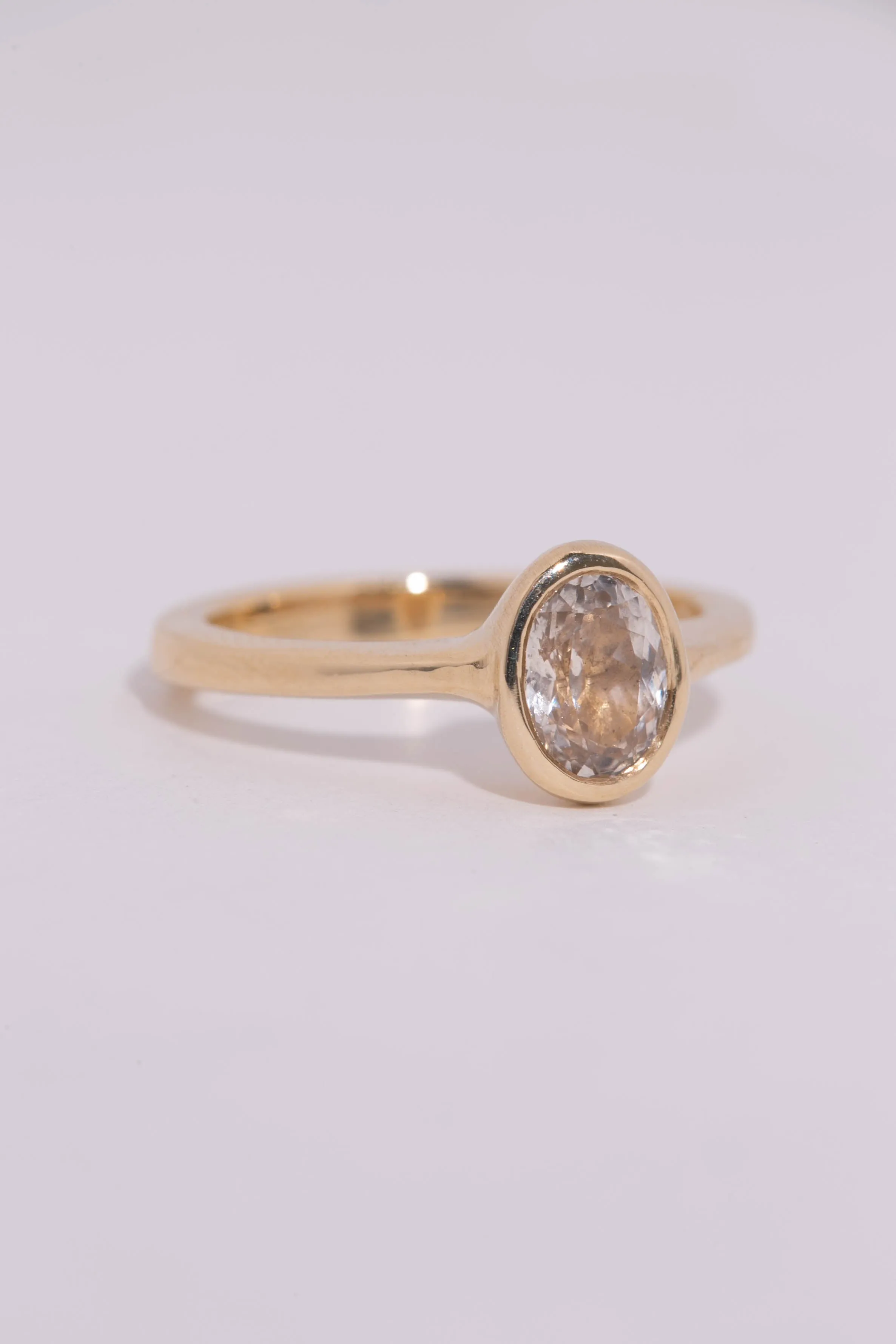 Champagne Sapphire Solitaire