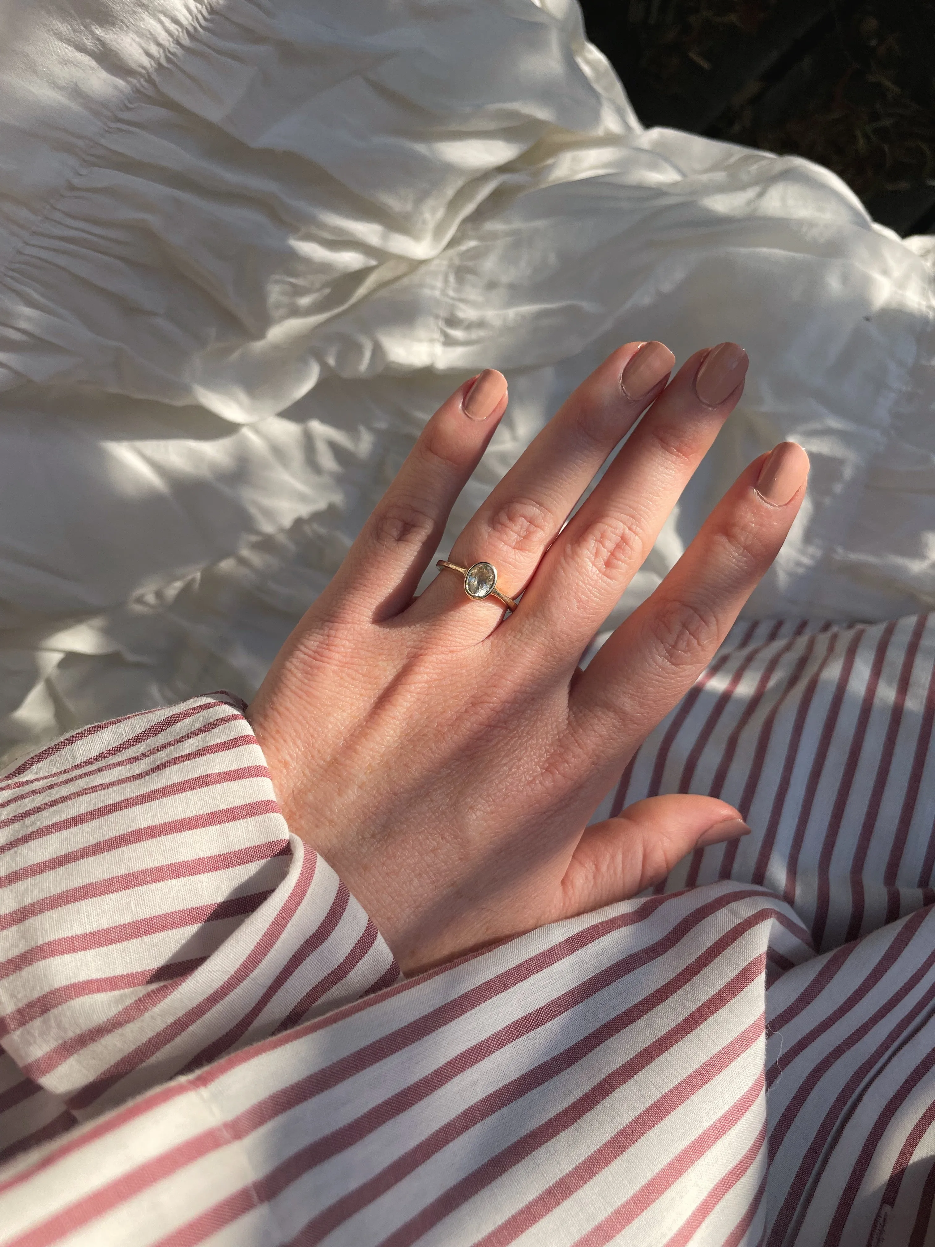 Champagne Sapphire Solitaire