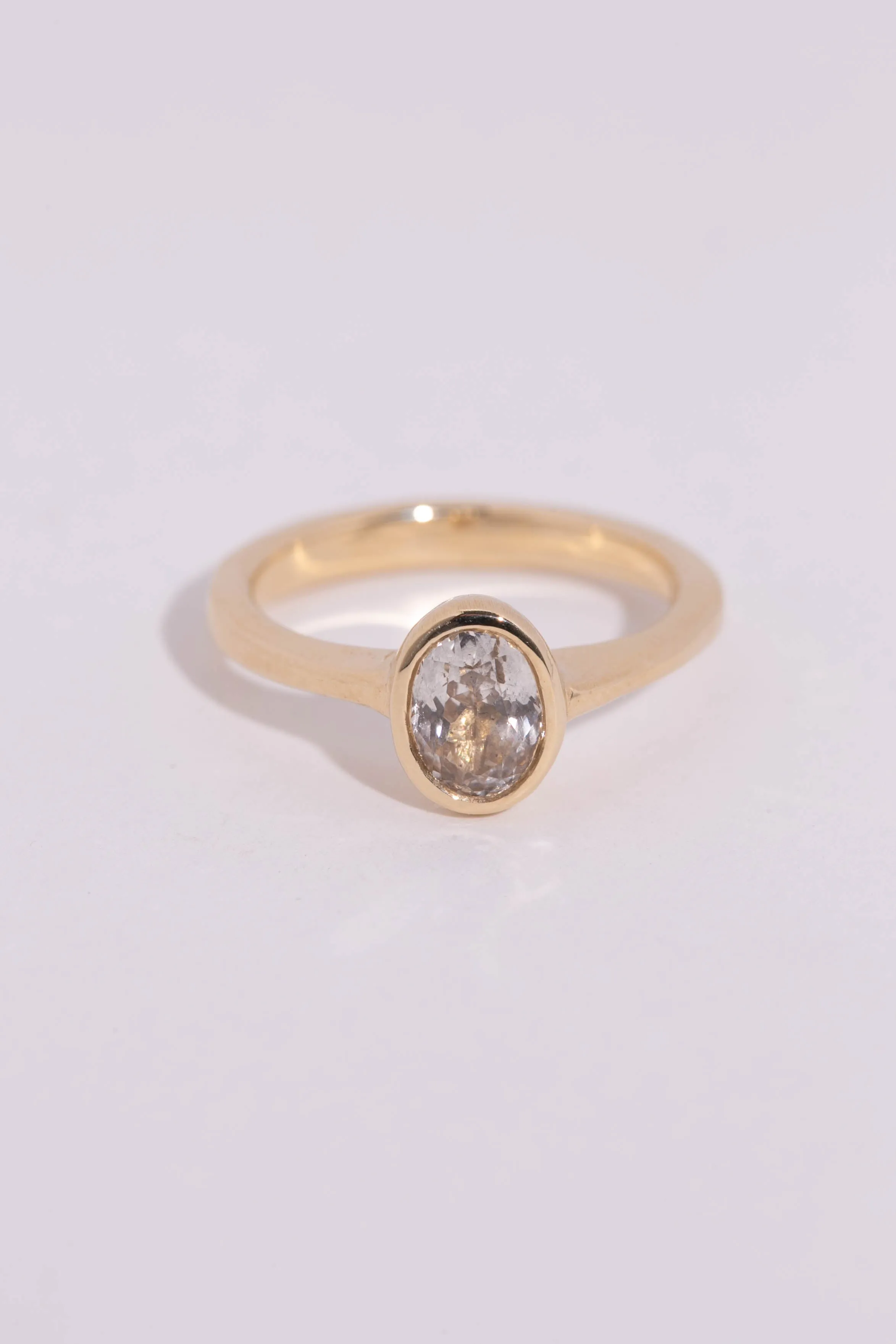 Champagne Sapphire Solitaire