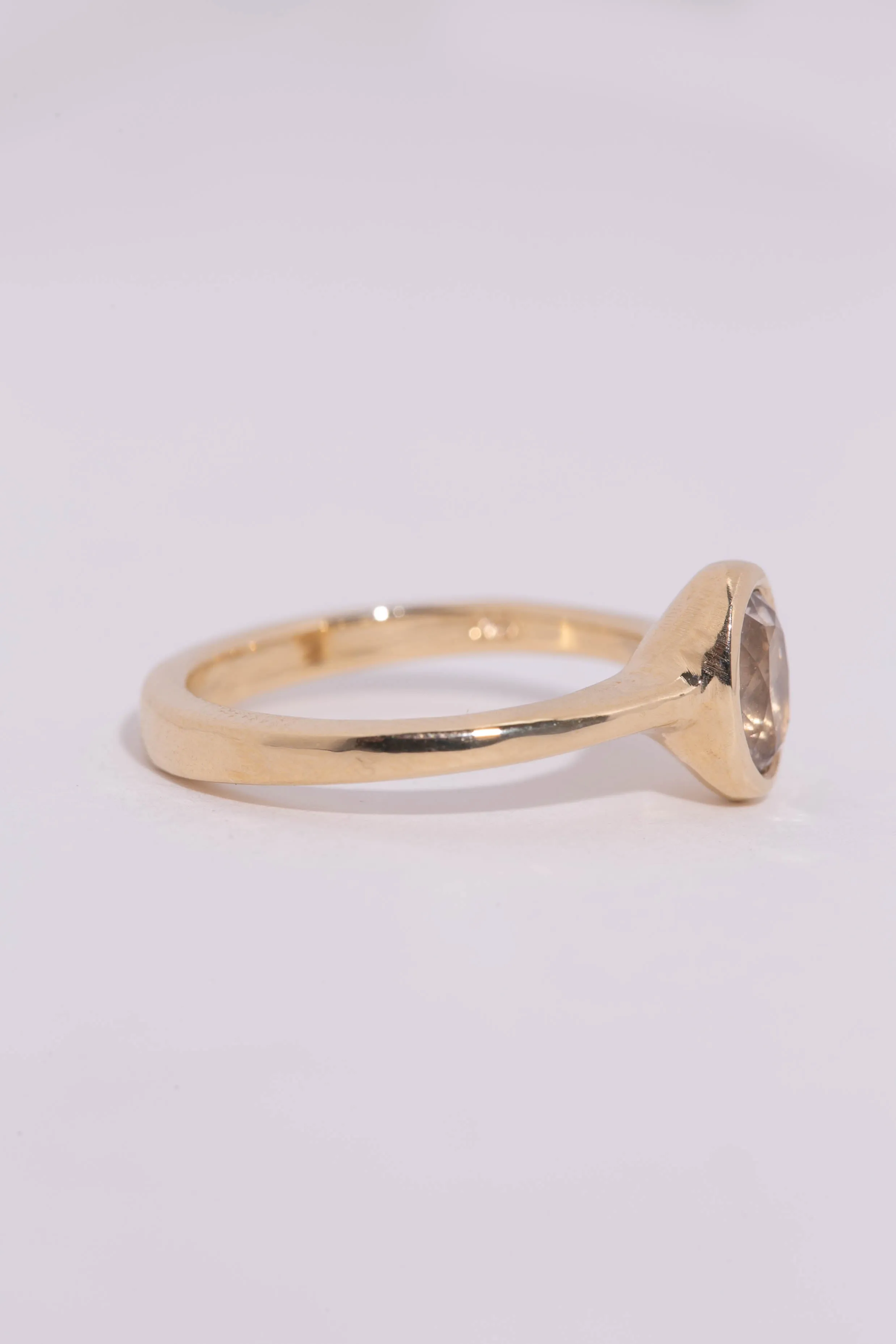 Champagne Sapphire Solitaire