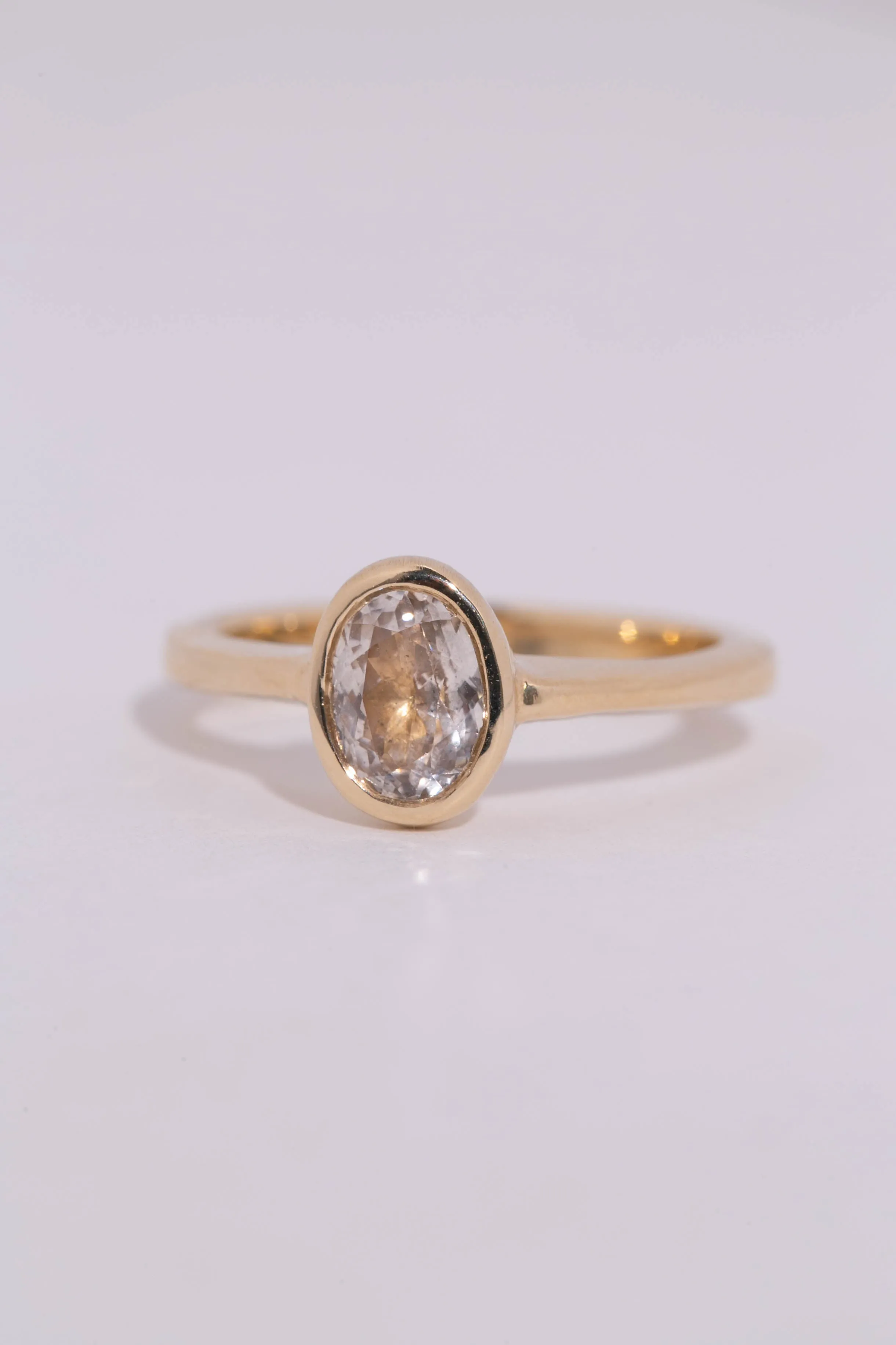 Champagne Sapphire Solitaire