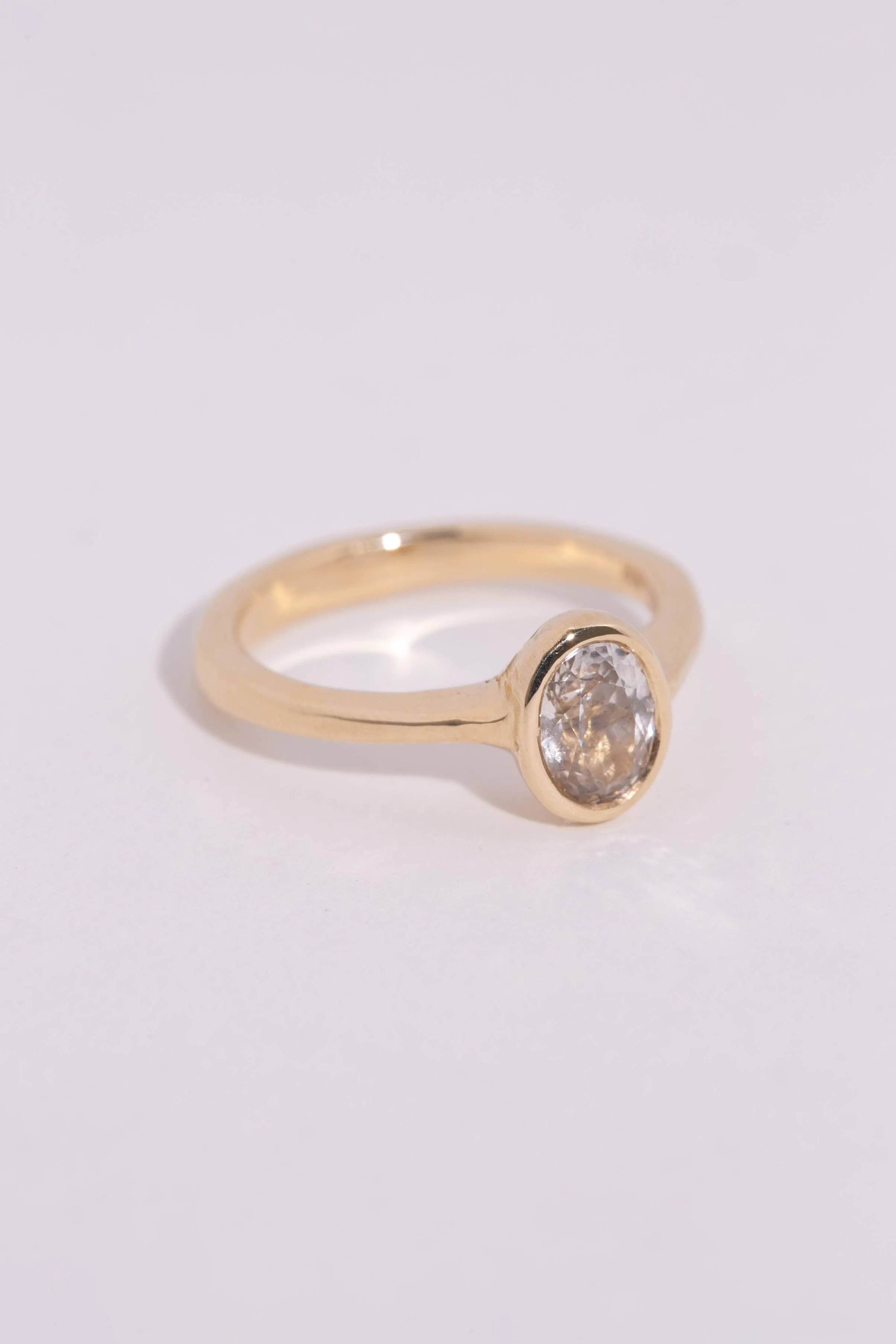 Champagne Sapphire Solitaire