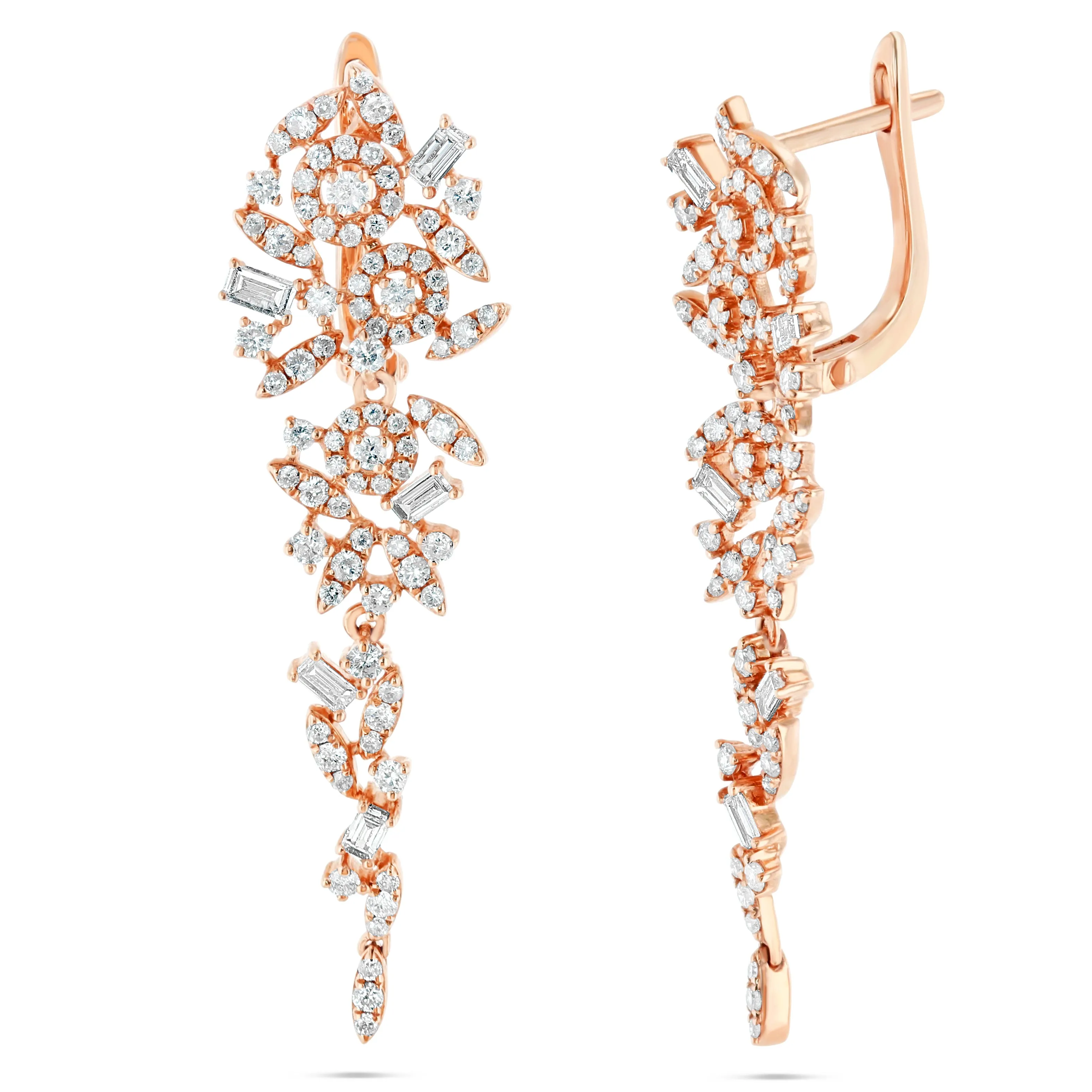 Chandelier Mixed Diamond Earrings