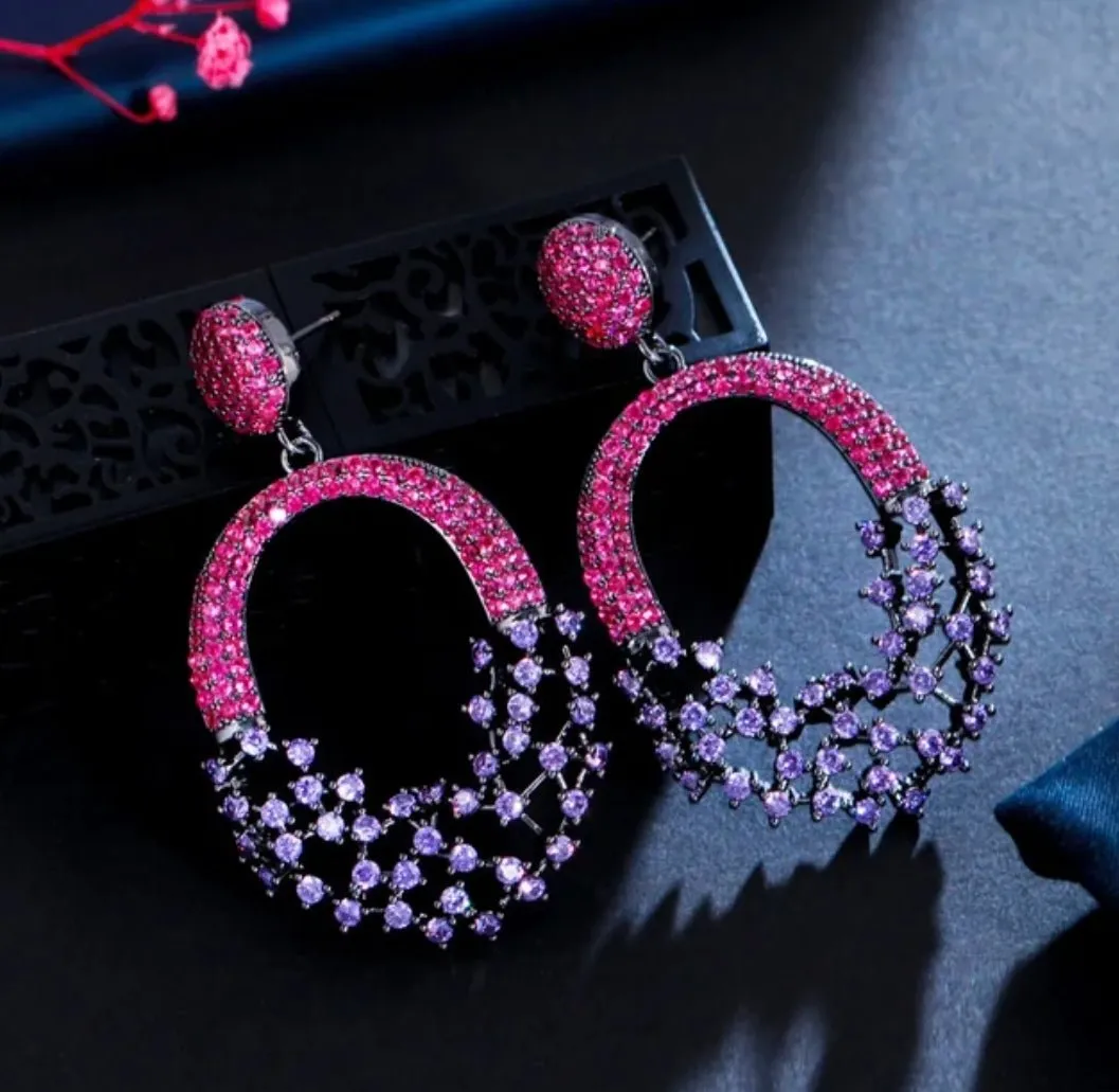 Chandeliers Earrings Zirconite Cubic Zirconia. 826E20