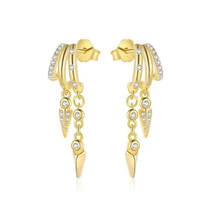 Charming Illusion Hoop Earrings | 18K Gold Plated