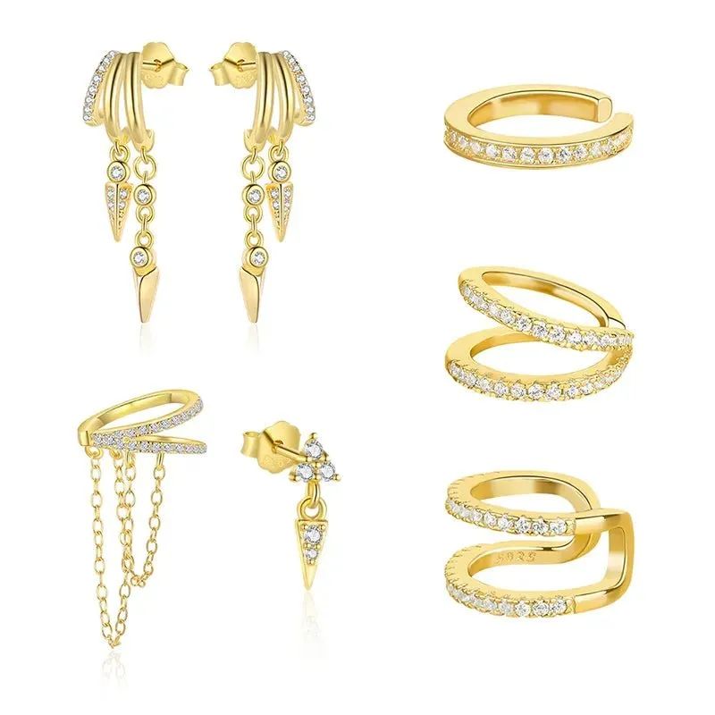 Charming Illusion Hoop Earrings | 18K Gold Plated