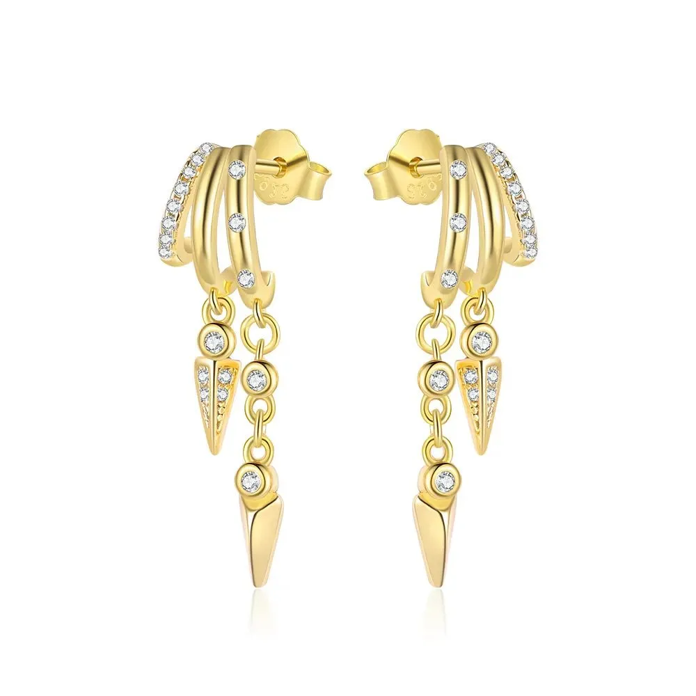 Charming Illusion Hoop Earrings | 18K Gold Plated
