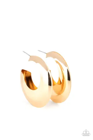 Chic CRESCENTO Gold Paparazzi Earrings