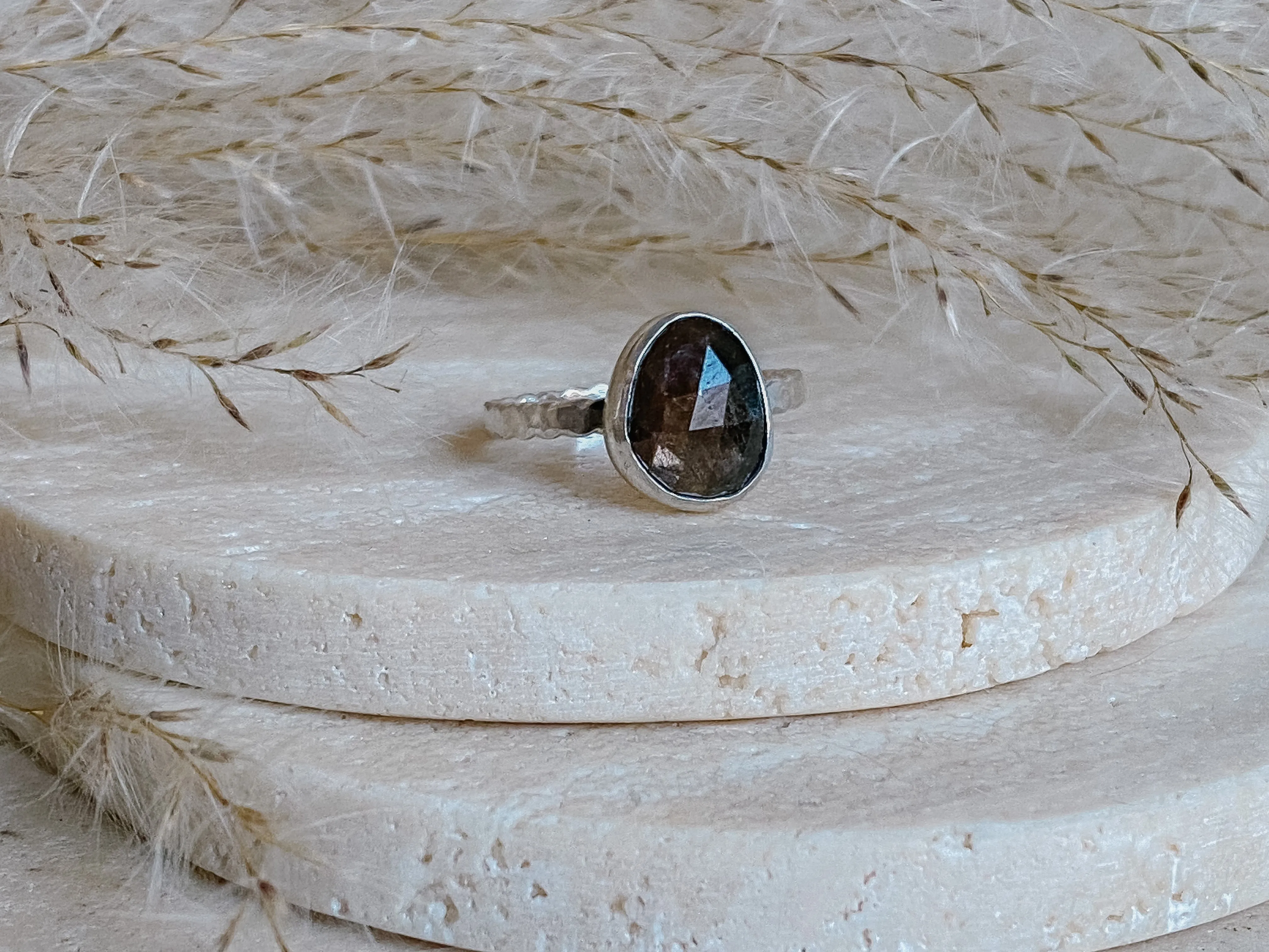 Chocolate Sapphire   Sterling Silver Ring