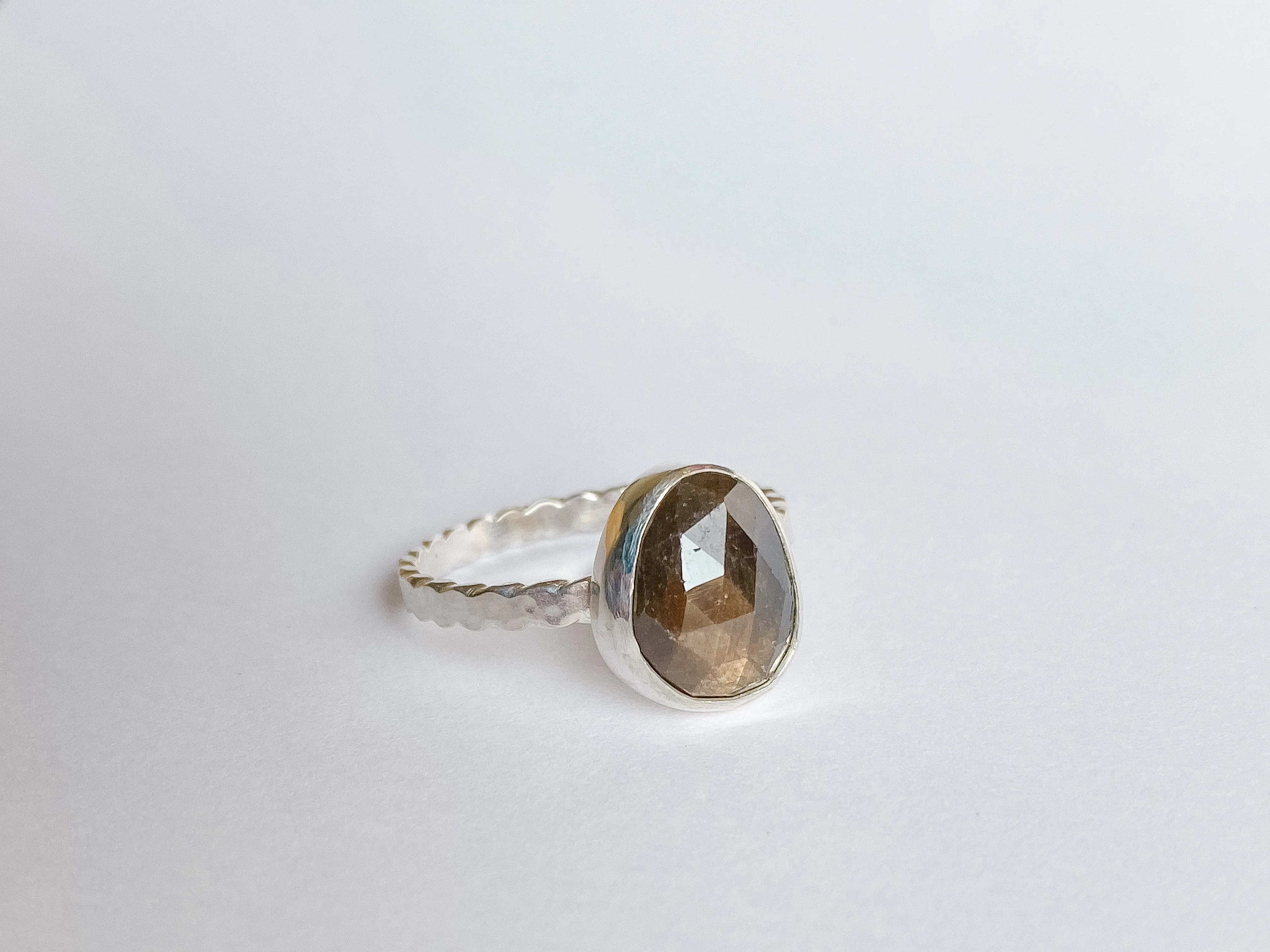 Chocolate Sapphire   Sterling Silver Ring