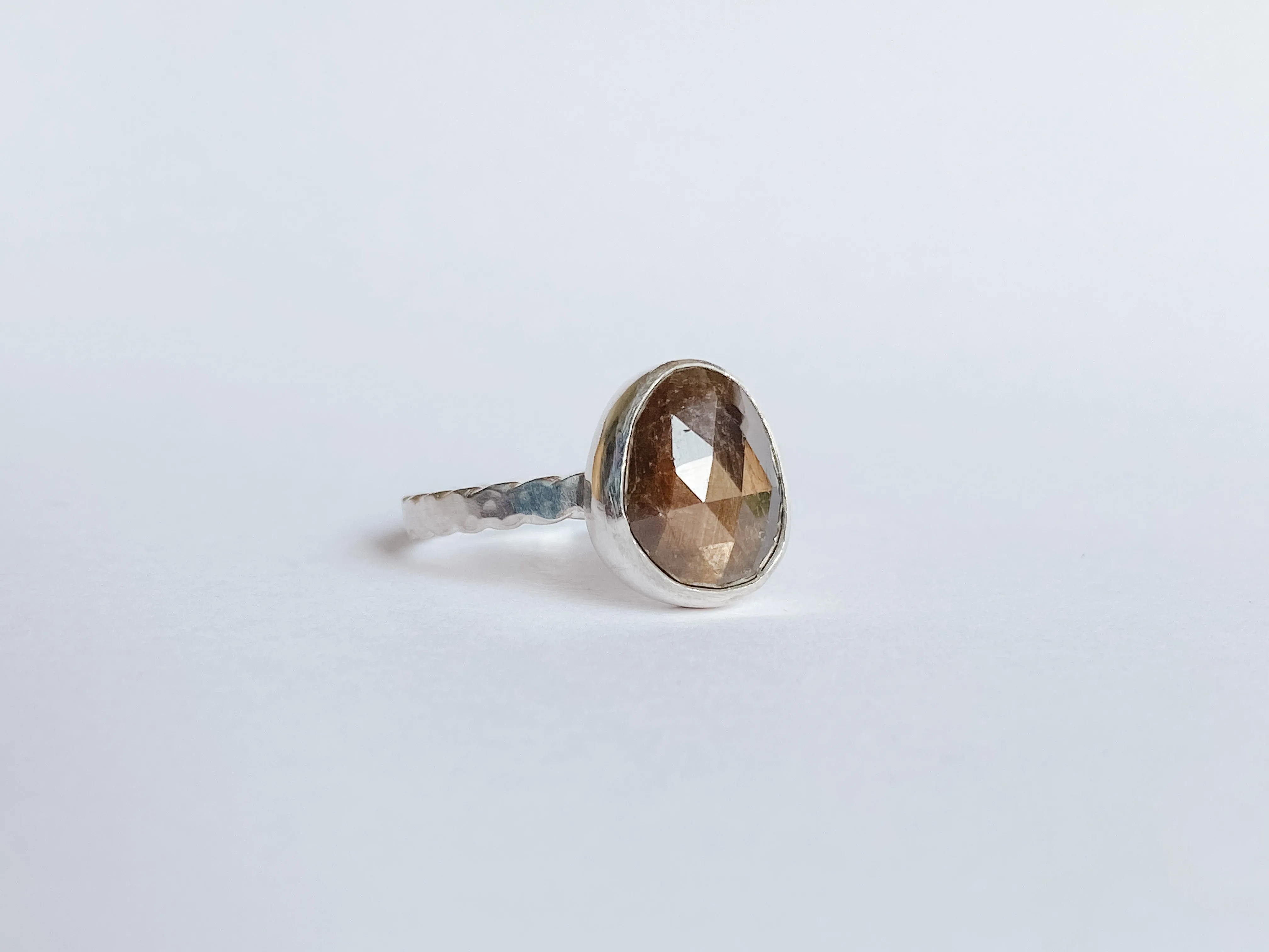 Chocolate Sapphire   Sterling Silver Ring