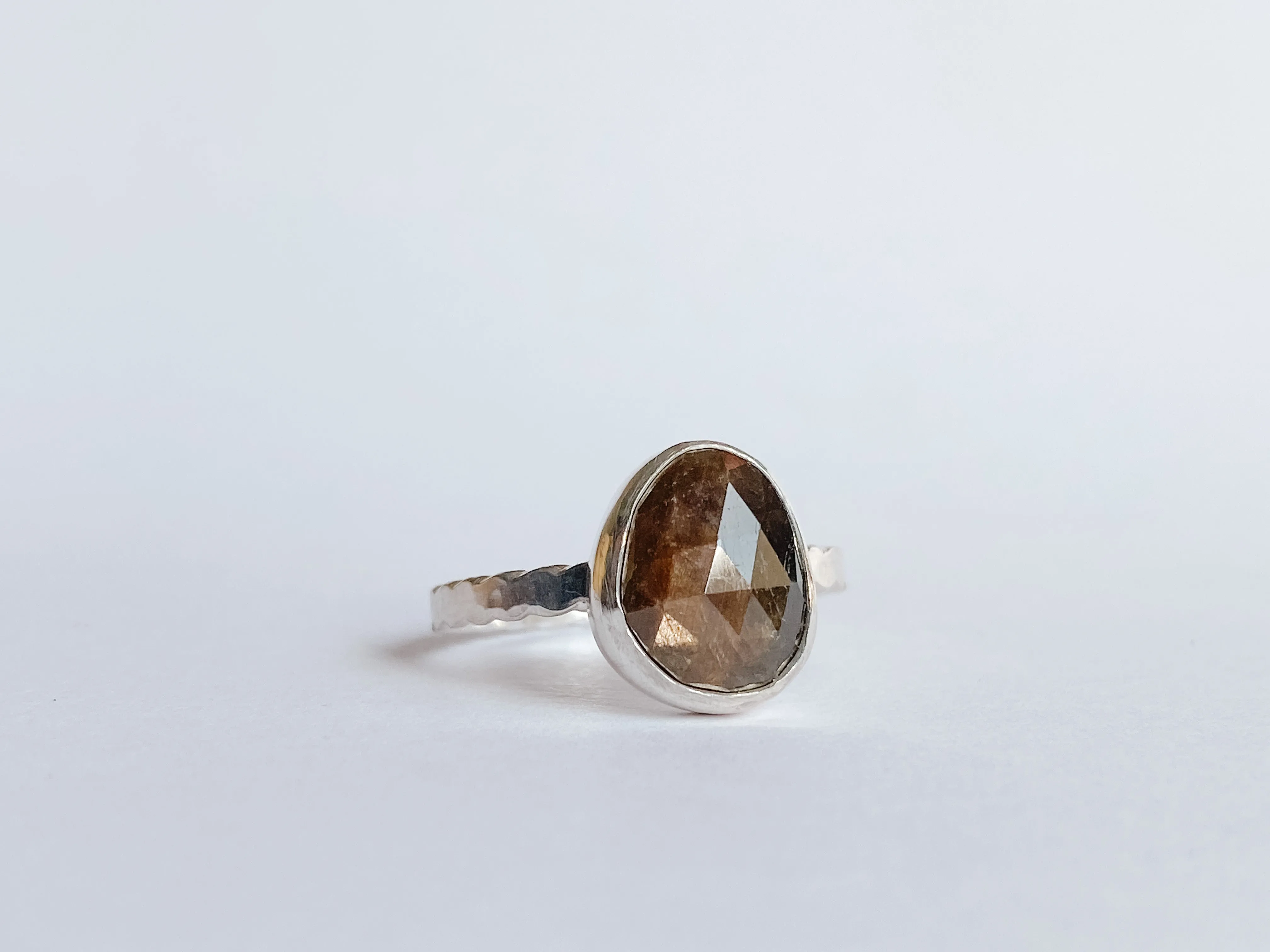 Chocolate Sapphire   Sterling Silver Ring