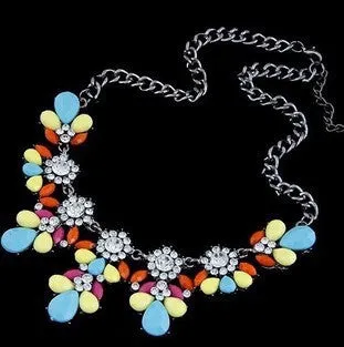 Choker Crystal Gem Collar Necklaces