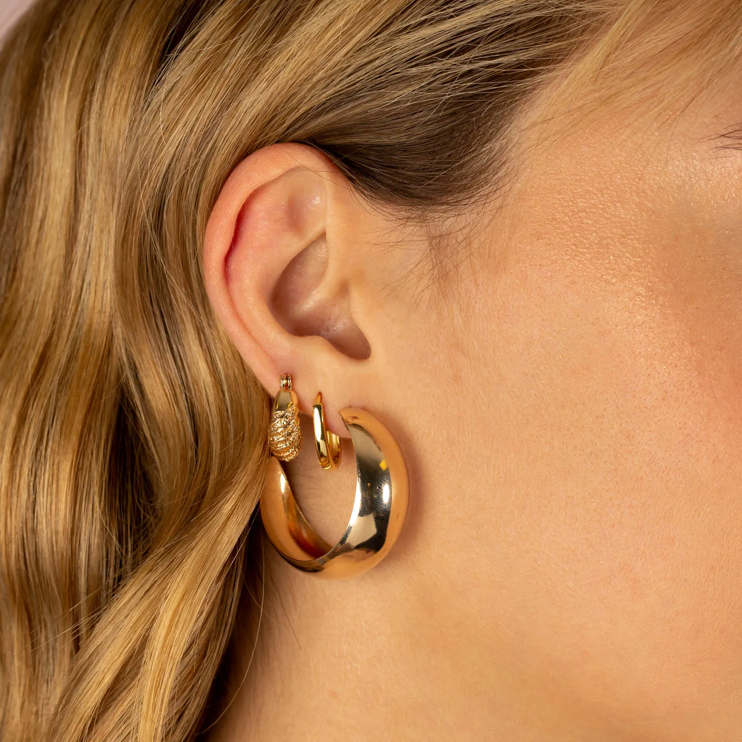 Chunky Tidal Hoop Earrings